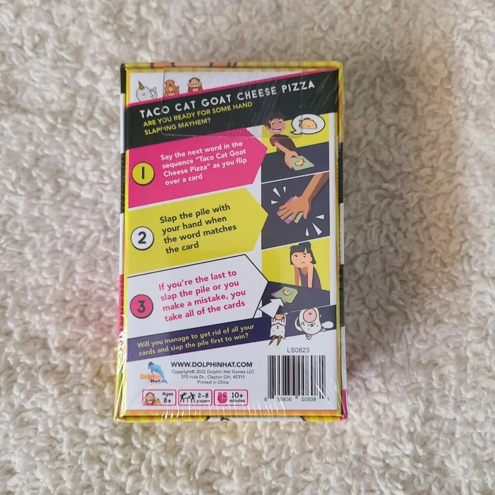 Dolphin Hat Taco Cat Goat Cheese Pizza Card Game